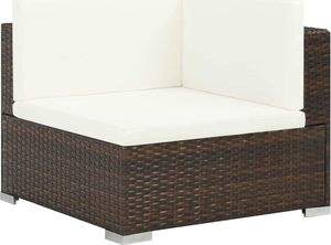 vidaXL 8 częściowy zestaw wypoczynkowy do ogrodu, poduszki, rattan PE, brąz (44609) 4
