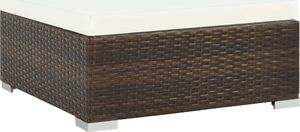 vidaXL 8 częściowy zestaw wypoczynkowy do ogrodu, poduszki, rattan PE, brąz (44609) 6