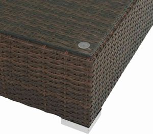 vidaXL 8 częściowy zestaw wypoczynkowy do ogrodu, poduszki, rattan PE, brąz (44609) 7