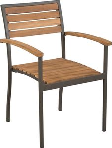 vidaXL 5-cz. zestaw mebli ogrodowych, lite drewno akacjowe i stal 3