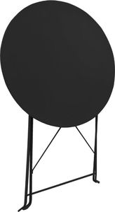 vidaXL 3 częściowy zestaw mebli bistro, stal, czarny (44356) 3