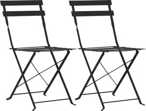 vidaXL 3 częściowy zestaw mebli bistro, stal, czarny (44356) 5
