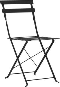 vidaXL 3 częściowy zestaw mebli bistro, stal, czarny (44356) 6