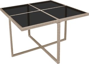 vidaXL 9-cz. zestaw mebli ogrodowych z poduszkami, rattan PE, beżowy 5