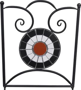 vidaXL 3 częściowy zestaw mebli bistro z mozaiką, terrakota i biel (271773) 8