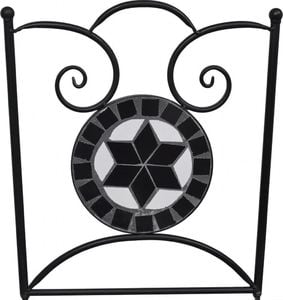 vidaXL 3 częściowy zestaw mebli bistro z mozaiką czarno-białą (271772) 4