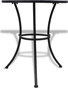 vidaXL 3 częściowy zestaw mebli bistro z mozaiką niebiesko-białą (271771) 3