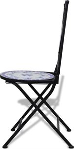 vidaXL 3 częściowy zestaw mebli bistro z mozaiką niebiesko-białą (271771) 7