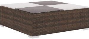 vidaXL 8 częściowy zestaw wypoczynkowy do ogrodu, poduszki, rattan PE, brąz (41260) 5
