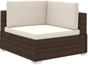 vidaXL 8 częściowy zestaw wypoczynkowy do ogrodu, poduszki, rattan PE, brąz (41260) 2