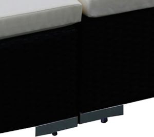 vidaXL 6 częściowy zestaw wypoczynkowy do ogrodu, poduszki, rattan PE czarny (41257) 6