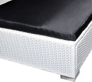 vidaXL 8 częściowy zestaw wypoczynkowy do ogrodu, poduszki, rattan PE, biały (41265) 6