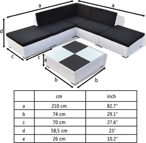 vidaXL 6 częściowy zestaw wypoczynkowy do ogrodu, poduszki, rattan PE, biały (41264) 4