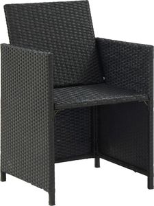 vidaXL 9 częściowy zestaw mebli ogrodowych z poduszkami, rattan PE, czarny (46532) 6