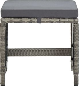 vidaXL 9 częściowy zestaw mebli ogrodowych z poduszkami, rattan PE, szary (46536) 8