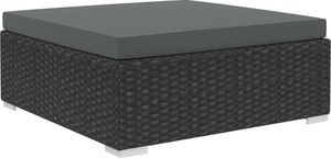 vidaXL 6 częściowy zestaw mebli do ogrodu, z poduszkami, polirattan, czarny (46752) 5
