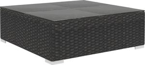 vidaXL 10-cz. zestaw mebli do ogrodu, poduszki, rattan PE, czarny 7