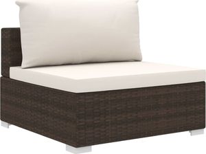 vidaXL 8 częściowy zestaw wypoczynkowy do ogrodu, poduszki, rattan PE, brąz (46765) 5