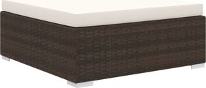 vidaXL 4-cz. zestaw wypoczynkowy do ogrodu, poduszki, rattan PE, brąz 6