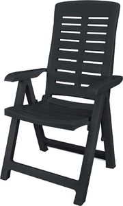 vidaXL 11-częściowy zestaw mebli ogrodowych z plastiku, antracytowy 3