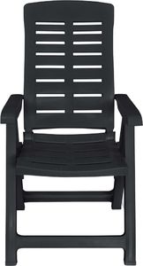 vidaXL 11-częściowy zestaw mebli ogrodowych z plastiku, antracytowy 5