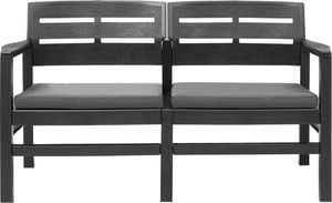 vidaXL 4 częściowy zestaw mebli wypoczynkowych do ogrodu, plastik, antracyt (276180) 2