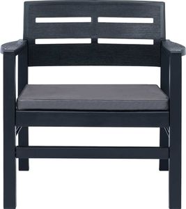 vidaXL 4 częściowy zestaw mebli wypoczynkowych do ogrodu, plastik, antracyt (276180) 7