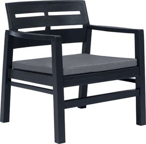 vidaXL 4 częściowy zestaw mebli wypoczynkowych do ogrodu, plastik, antracyt (276180) 8