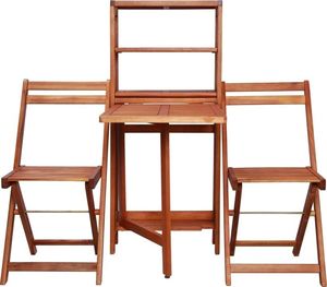 vidaXL 3 częściowy składany zestaw bistro, lite drewno akacjowe (44013) 3