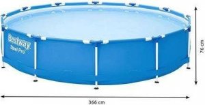 Bestway Basen stelażowy Steel Pro 366cm (56706) 4