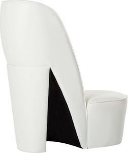 vidaXL Fotel w kształcie buta na obcasie, biały, sztuczna skóra 3