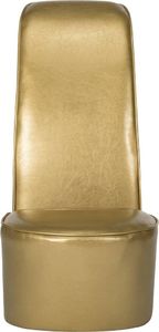 vidaXL Fotel w kształcie buta na obcasie, złoty, sztuczna skóra 4