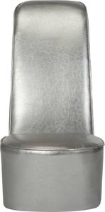 vidaXL Fotel w kształcie buta na obcasie, srebrny, sztuczna skóra 4