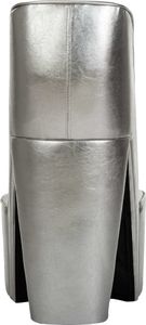 vidaXL Fotel w kształcie buta na obcasie, srebrny, sztuczna skóra 5