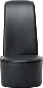 vidaXL Fotel w kształcie buta na obcasie, czarny, sztuczna skóra 4