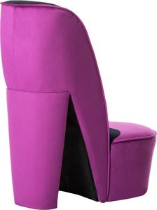 vidaXL Fotel w kształcie buta na obcasie, fioletowy, aksamitny 3
