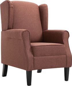 vidaXL Fotel brązowy, tapicerowany tkaniną 3
