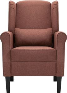 vidaXL Fotel brązowy, tapicerowany tkaniną 4