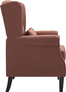 vidaXL Fotel brązowy, tapicerowany tkaniną 5