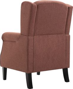 vidaXL Fotel brązowy, tapicerowany tkaniną 6