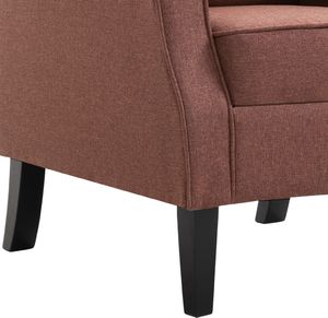 vidaXL Fotel brązowy, tapicerowany tkaniną 8