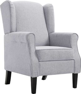 vidaXL Fotel jasnoszary, tapicerowany tkaniną 3