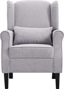 vidaXL Fotel jasnoszary, tapicerowany tkaniną 4