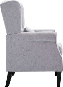 vidaXL Fotel jasnoszary, tapicerowany tkaniną 5