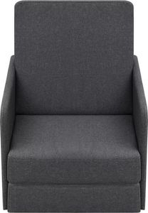 vidaXL Rozkładany fotel, ciemnoszary, tkanina 2