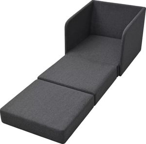 vidaXL Rozkładany fotel, ciemnoszary, tkanina 4