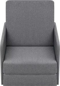 vidaXL Rozkładany fotel, jasnoszary, tkanina 2