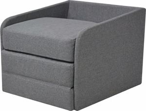 vidaXL Rozkładany fotel, jasnoszary, tkanina 3