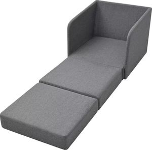 vidaXL Rozkładany fotel, jasnoszary, tkanina 4