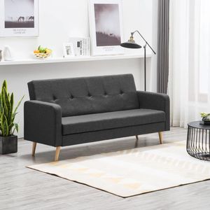 vidaXL Sofa tapicerowana materiałem, ciemnoszara 1